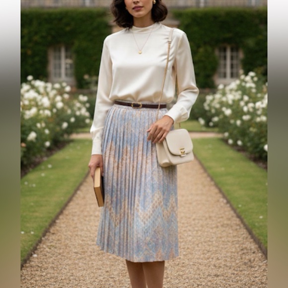 Dresses & Skirts - Andrea gayle pastel folding skirt size medium old money formal
Party formal